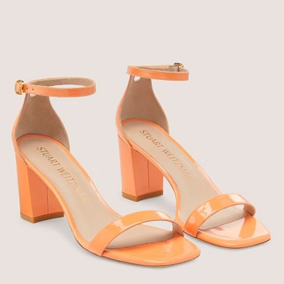 Stuart Weitzman Nudistcurve 75 block sandals Size 10 - Picture 1 of 12